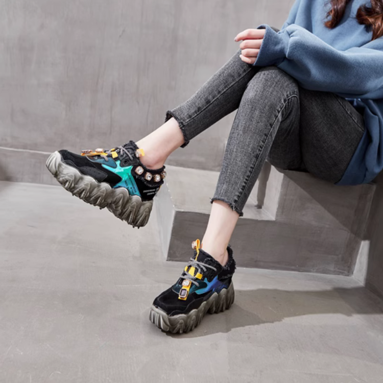 靴 Orion ビンテージ80's☆adidas ORION レディーススニーカー水色 約22cm